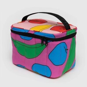 Brand New BAGGU Puffy Insulated Lunch Bag Apples and Bananas Print